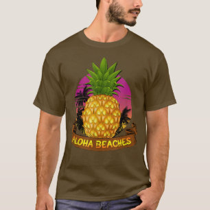 Aloha Beaches Hawaii Pineapple State Lovers Hawaii T-Shirt