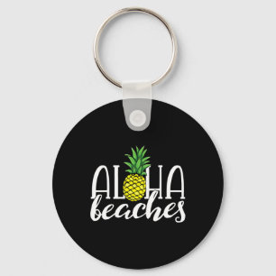 Aloha Beaches Hawaiian Bachelorette Party Pineappl Key Ring