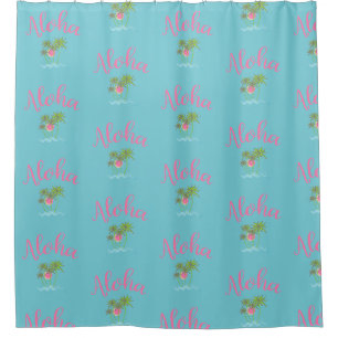 Aloha Beaches Hawaiian Style Summer Cool Shower Curtain