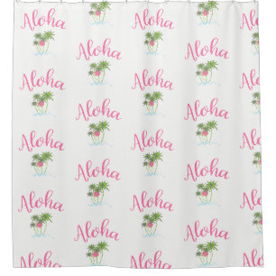 Aloha Beaches Hawaiian Style Summer Cool Shower Curtain