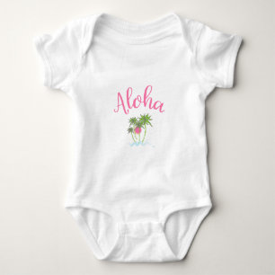 Aloha-Beaches Hawaiian Style Vacation Cool Baby Bodysuit