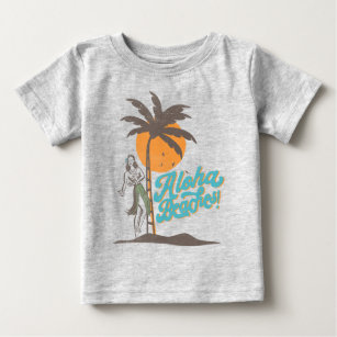 Aloha Beaches Hula Girl Hawaii Hawaiian Retro  Baby T-Shirt
