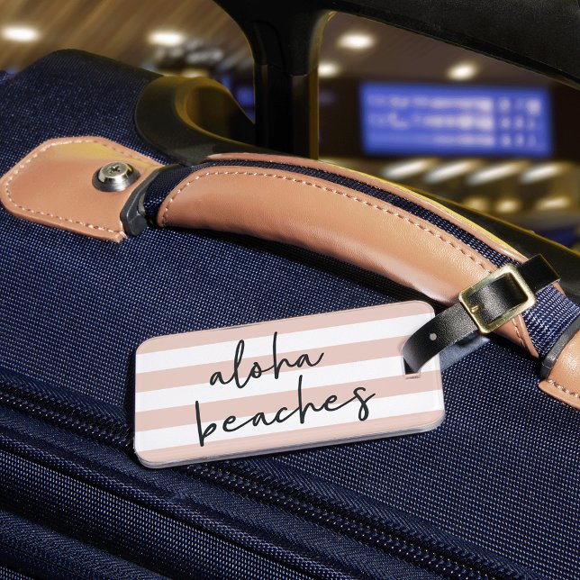 Aloha Beaches Personalised Luggage Tag (Creator Uploaded)