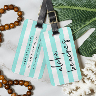 Aloha Beaches Personalised Luggage Tag