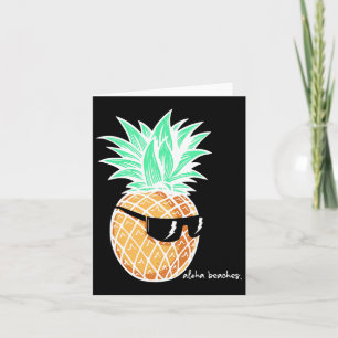 Aloha Beaches Pineapple Summer Beach Tropical Vaca Card