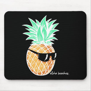 Aloha Beaches Pineapple Summer Beach Tropical Vaca Mouse Pad