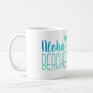 Aloha Beaches Turquoise Ombre Mug