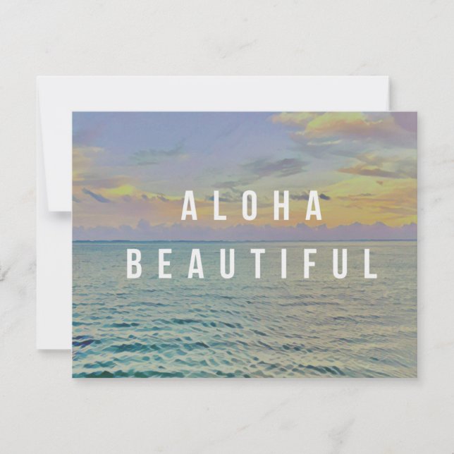 Aloha Beautiful Haena Greeting Card (Front)