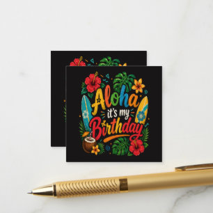 Aloha Birthday Hibiscus Hawaii Enclosure Card