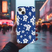 Aloha Blue Classic Hawaiian Seamless Pattern