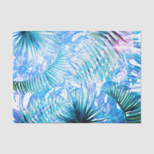 Aloha- BlueTropical Palm and Monstera Garden Tissue Paper