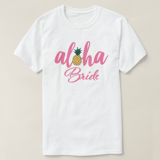 Aloha Bride White T-Shirt (Design Front)