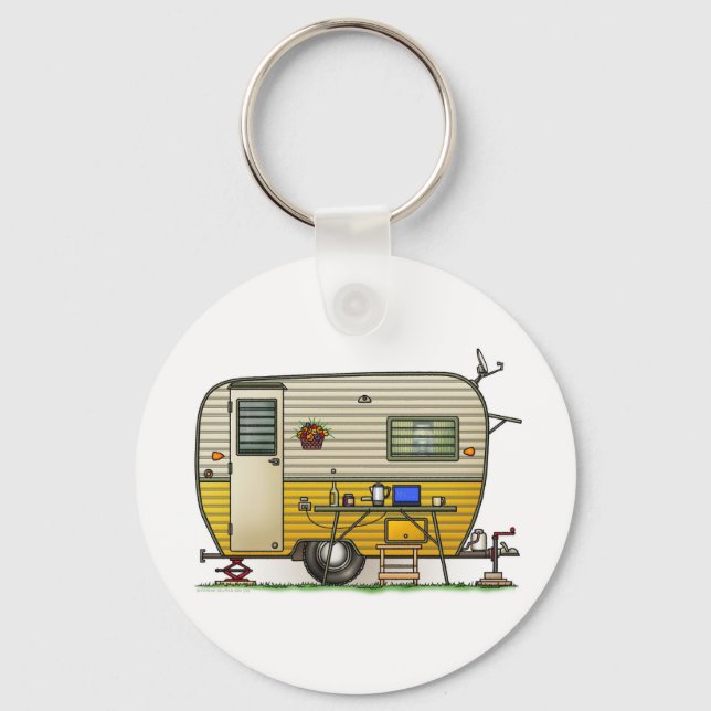 Aloha Camper Trailer Key Ring (Front)