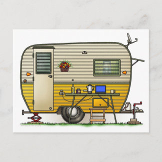 Aloha Camper Trailer Postcard