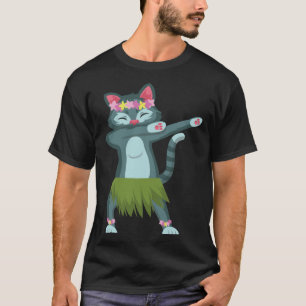 Aloha Cat Hawaiian Dance Mele Kalikimaka Hula Kitt T-Shirt
