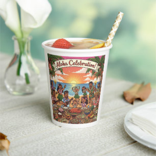 Aloha Celebration Paper Cups