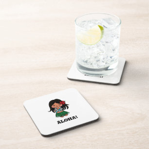 ALOHA*CHAN Hard plastic coaster