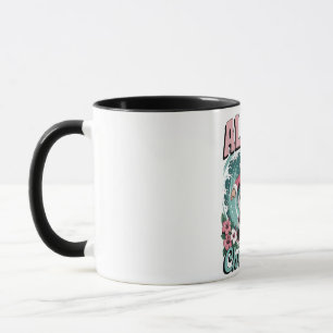 Aloha Christmas Hawaii Santa Surfing Tropical  Mug