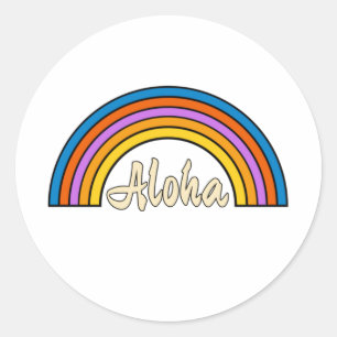 aloha classic round sticker