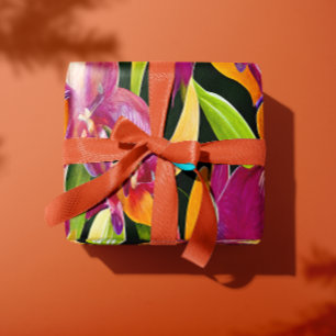 Aloha Collection Lush Vibrant Floral Botanicals II Wrapping Paper