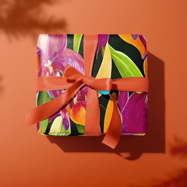 Aloha Collection Lush Vibrant Floral Botanicals II Wrapping Paper (Creator Uploaded)