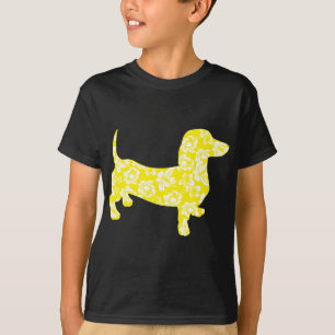 Aloha Dachshund Yellow T-Shirt
