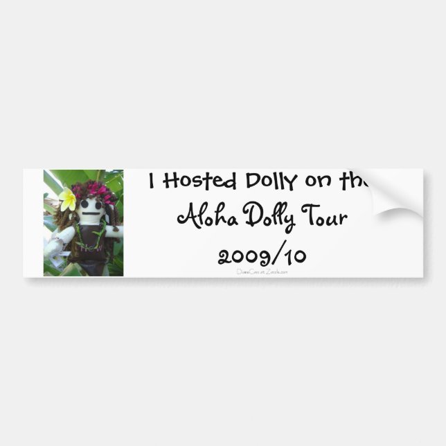 Aloha Dolly Tour 2009 Bumper Sticker (Front)