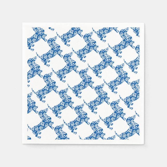 Aloha-Doxie-Blue Napkin (Front)