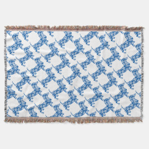 Aloha-Doxie-Blue Throw Blanket