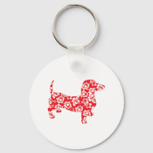 Aloha Doxie Dachshund Key Ring
