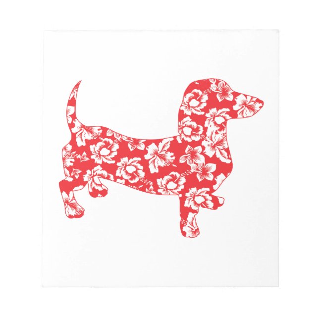 Aloha Doxie Dachshund Notepad (Front)