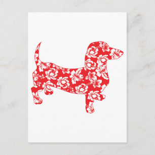 Aloha Doxie Dachshund Postcard