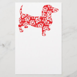 Aloha Doxie Dachshund Stationery