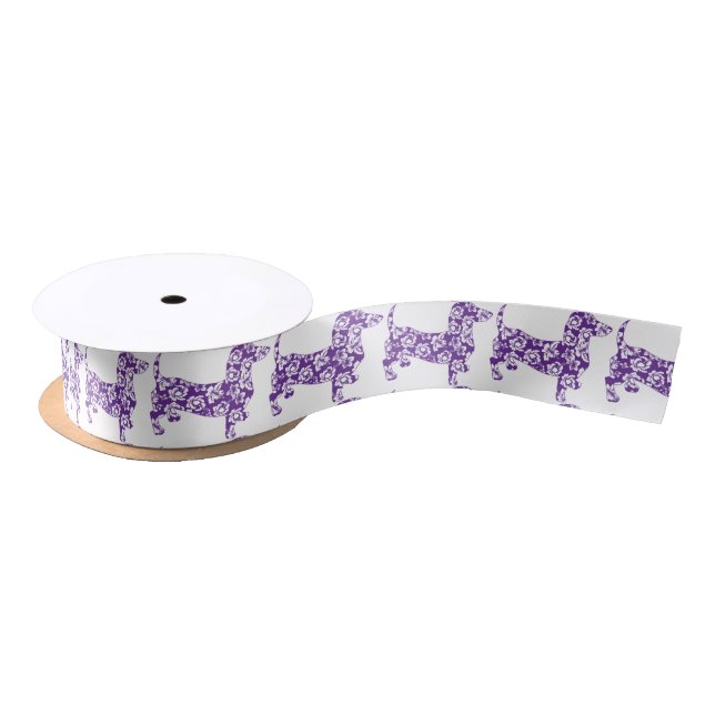 Aloha-Doxie-Purple Satin Ribbon (Spool)