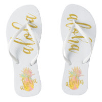 Aloha fancy faux gold glitter pastel pineapple