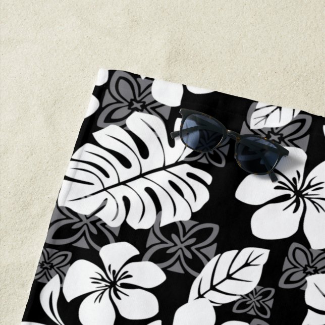 ALOHA FRIDAY (BLACK) BEACH TOWEL (In Situ)