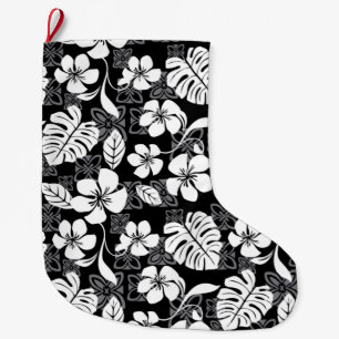 ALOHA FRIDAY (BLACK) LARGE CHRISTMAS STOCKING