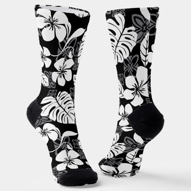 ALOHA FRIDAY (BLACK) SOCKS (Angled)