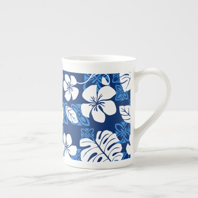 ALOHA FRIDAY (BLUE) BONE CHINA MUG (Right)