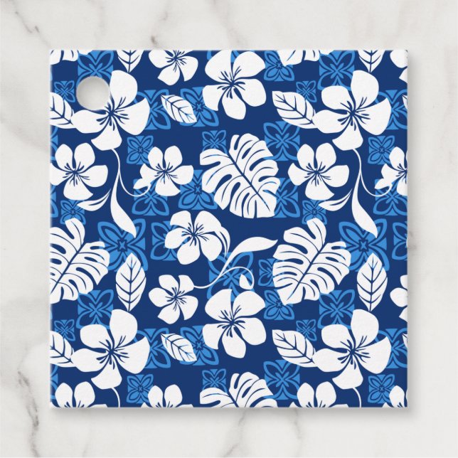 ALOHA FRIDAY (BLUE) FAVOUR TAGS (Front)