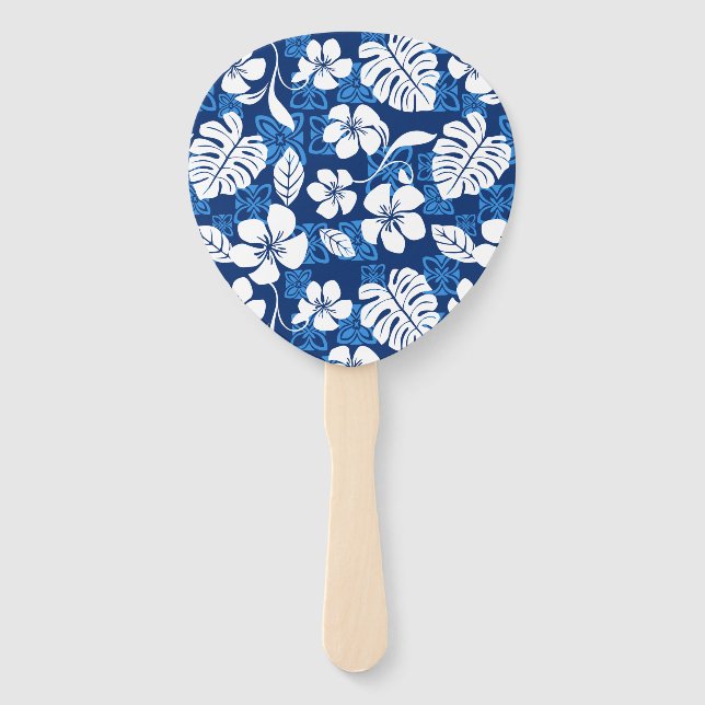 ALOHA FRIDAY (BLUE) HAND FAN (Front)
