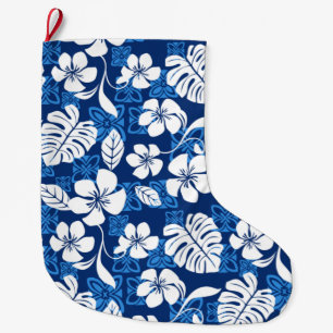 ALOHA FRIDAY (BLUE) LARGE CHRISTMAS STOCKING