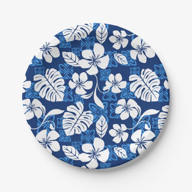ALOHA FRIDAY (BLUE) PAPER PLATE (Front)