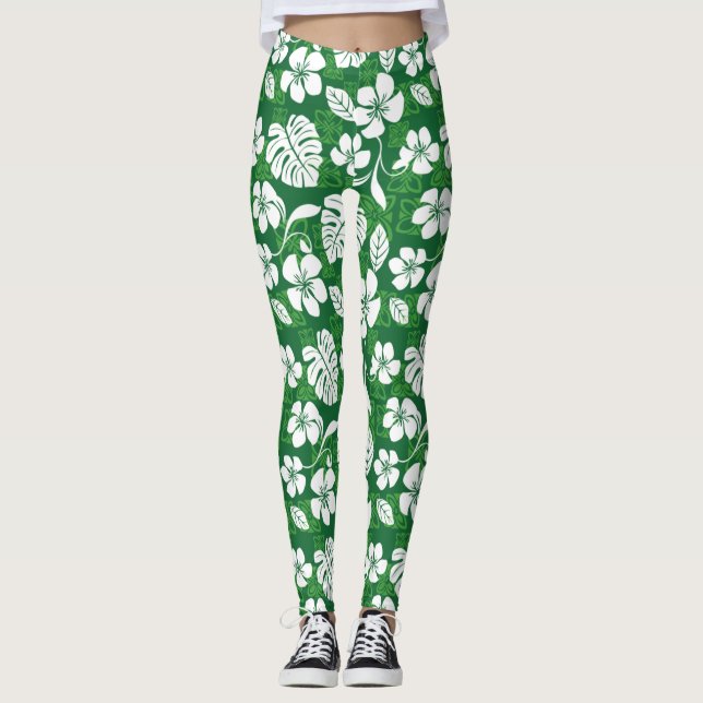 ALOHA FRIDAY (GREEN) LEGGINGS (Front)