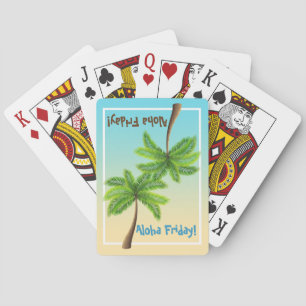 Aloha Friday Palm Trees Playing Cards