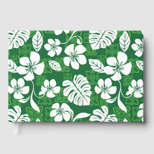 ALOHA FRIDAY PATTERN IN BLACK AND GREEN GUEST BOOK