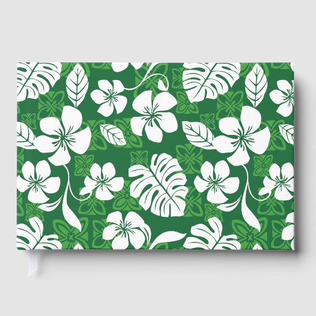 ALOHA FRIDAY PATTERN IN BLACK AND GREEN GUEST BOOK (Front)