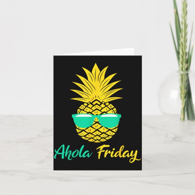 Aloha Friday Pineapple Summer Fruit Pineapple Card (Front)