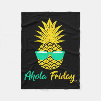 Aloha Friday Pineapple Summer Fruit Pineapple Fleece Blanket