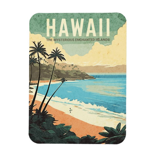 Aloha from Hawaii Vintage Travel Magnet (Vertical)